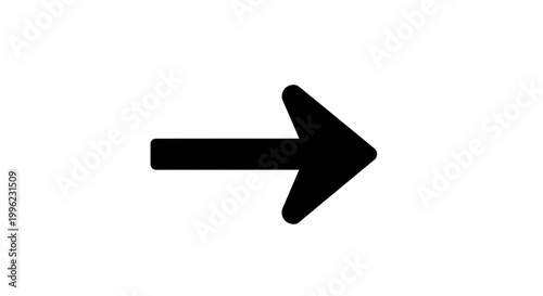 Simple black right-pointing arrow icon with clean design isolated on transparent background