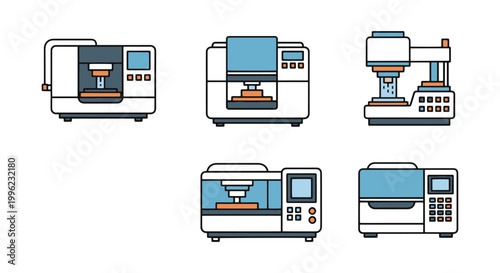 PCR Machine Line art vector modern abstract design
