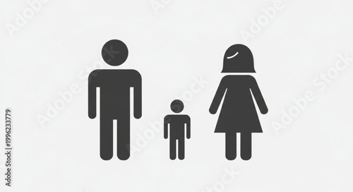 Family icon representing parents and child together.