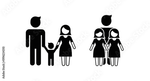 Family Icon Representation Showing Different Family Structures.