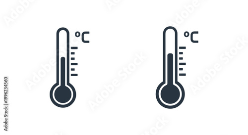 Temperature Sensors Line art creative minimal shapes vector