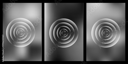 Black and white abstract spiral circle design resembling a mosquito repellent coil icon