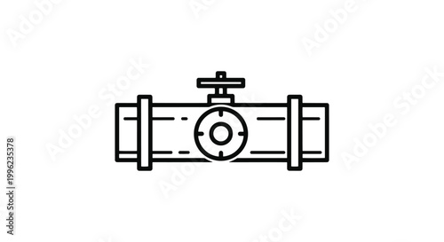 Oil extraction machine Line clean abstract decorative vector