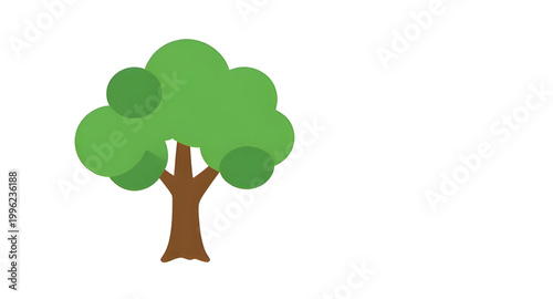 tree, cartoon, stylized, nature, plant, leaves, trunk, forest, green, branch, foliage, environment, eco, outdoor, illustration, design, cute