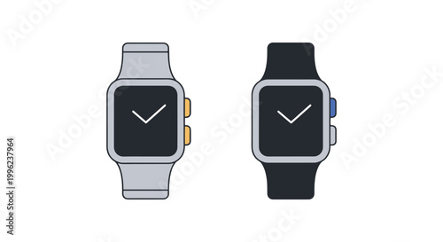 Smart Watches for Outdoor Line modern abstract minimal illustration
