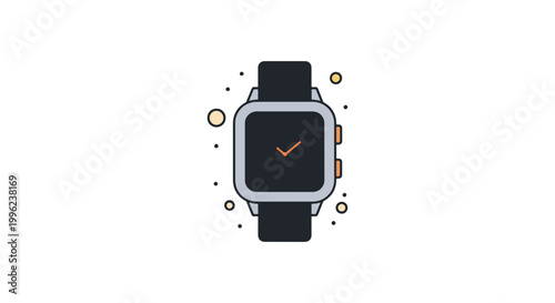 Smart Watches for Outdoor Line simple color shapes illustration