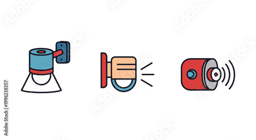 Security Motion Sensor Line minimal clean abstract vector