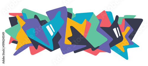  Modern people fantastic abstract silhouettes vector illustration 