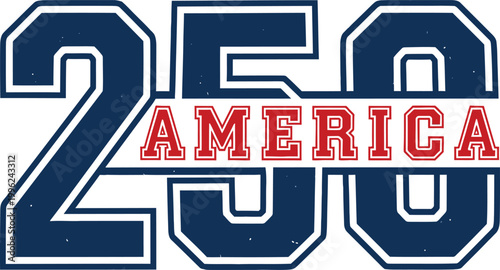 Celebrating 250 years anniversary of america a patriotic 4th of july commemoration design