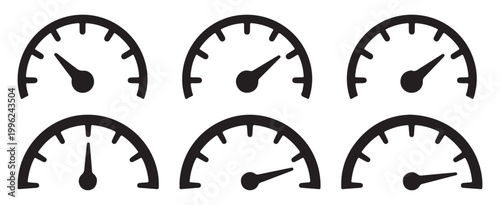 Minimalist dashboard speedometer and measurement  icon. vector illustration eps 10.