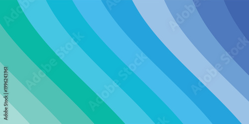 Abstract Wavy Lines Gradient Background in Blue and Green Tones.