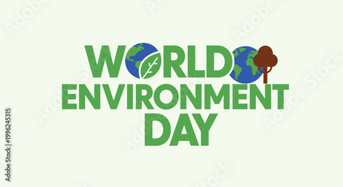 World Environment Day awareness campaign logo.