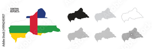 central african republic flag overlaid with flag proportions. Maps and traveling around the world