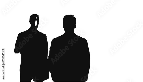 Businessmen stand together in a professional setting to discuss their latest project developments.