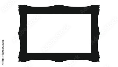 Frame showcases an ornate vintage border design that provides a classic aesthetic for artistic displays.