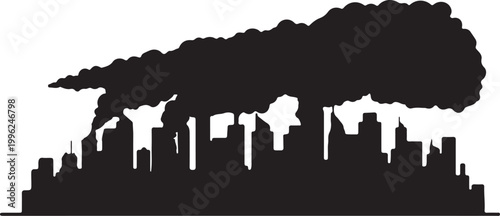 Air Pollution Icon Vector Smog Emission Environmental Symbol
