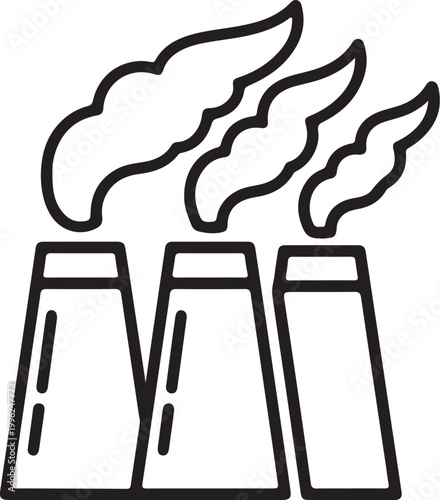 Air Pollution Icon Vector Smog Emission Environmental Symbol
