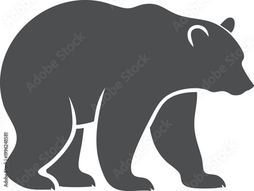American Black Bear on white background