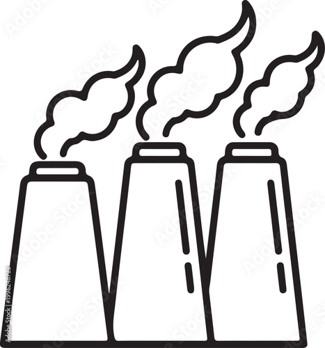Air Quality Pollution Icon Industrial Smoke and Toxic Air Symbol
