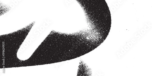 Curved black spray paint texture detail with abstract background isolated vandalism contrast creative composition monochrome gradation artistic