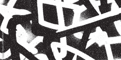 Abstract graffiti lettering style background with urban tag elements in black and white street art spray paint hip hop artistic background digital art modern art wall art decorative element
