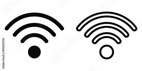 Visual Representation Of WiFi Signal Strength And Connection Status Indicators Vector Contact Icons