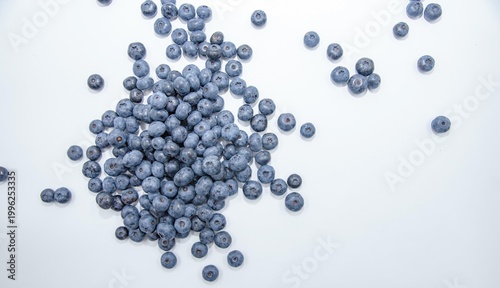 blue pills on white background