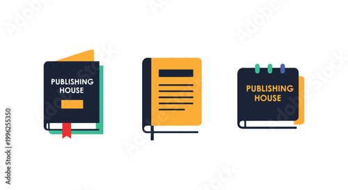 Publishing House Line art simple abstract vector