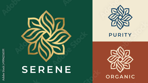 This logo showcases a beautiful floral design symbolizing purity, organic elements, and a serene aesthetic perfect for branding in wellness and natural products.