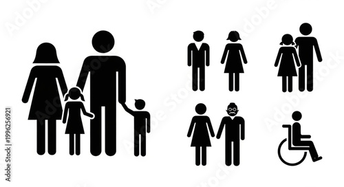 Family Icons Representing Different Family Structures and Inclusion.