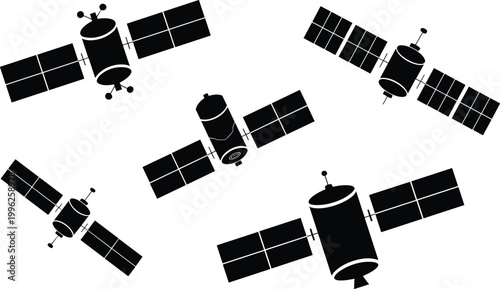 futuristic drone swarm formation in synchronized flight over geometric grid background