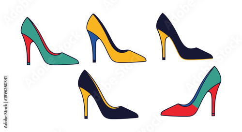 Stiletto Heels Line art vector minimal abstract