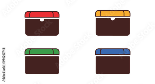 Storage Ottoman Line art minimal abstract vector