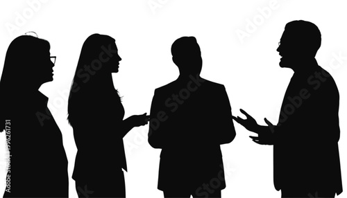 Colleagues communicate during a professional discussion to share ideas for their upcoming project.