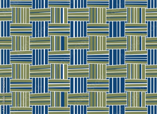 geometric woven bamboo texture seamless pattern flat design vector illustration