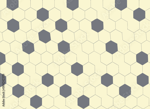 seamless hexagonal honeycomb pattern with geometric shapes vector illustration