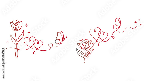 Sewing Heartbeat Icon Minimal Silhouette Design on PNG Background, continuous line, single line art, line drawing, love icon, heart line, interlocking hearts, flower line art, butterfly icon, nature, 