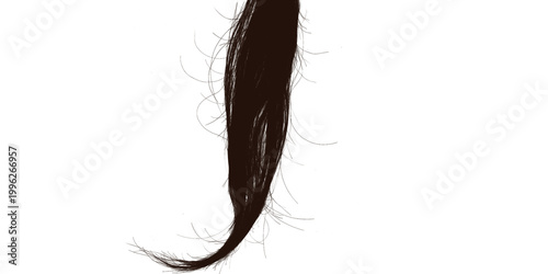Isolated hair strand PNG with transparent background for creative design projects