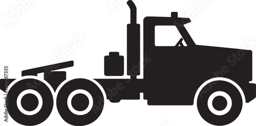 Tow truck vehicle side view