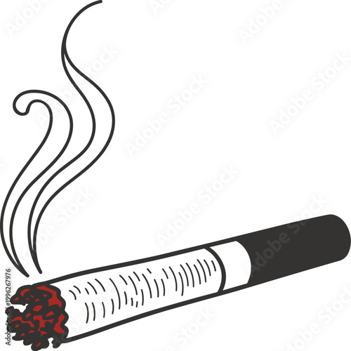 Burning Cigarette With Smoke smoking tobacco