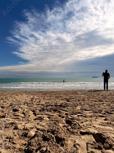 Quiet beach in May with ocean view and peaceful atmosphere