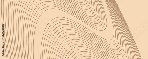 Abstract beige gradient wave background with smooth lines, advertising design background