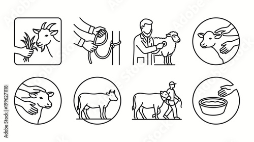 Ethical Livestock Animal Care Icons