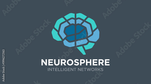 This logo artfully represents a brain with neural connections, symbolizing intelligence and technological advancements, perfect for companies in tech and neuroscience fields.