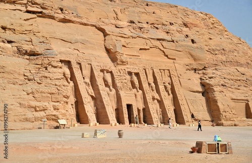 Фотография A view of the Temple of Nefertari in Abu Simbel, Egypt.
