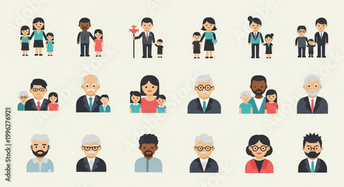 Diverse Group of People Representing Different Families and Generations.