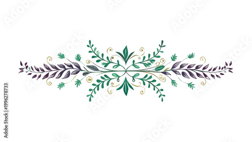 Lavender Floral Divider - Elegant Botanical Border