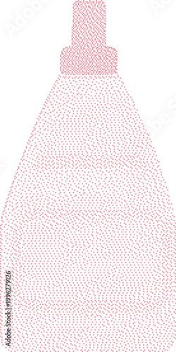 Dropper bottle with liquid in clean white background