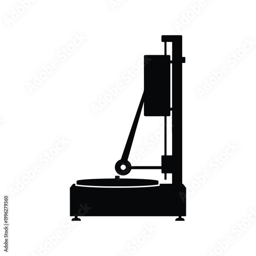 Industrial Stretch Wrap Machine Silhouette Vector Graphic