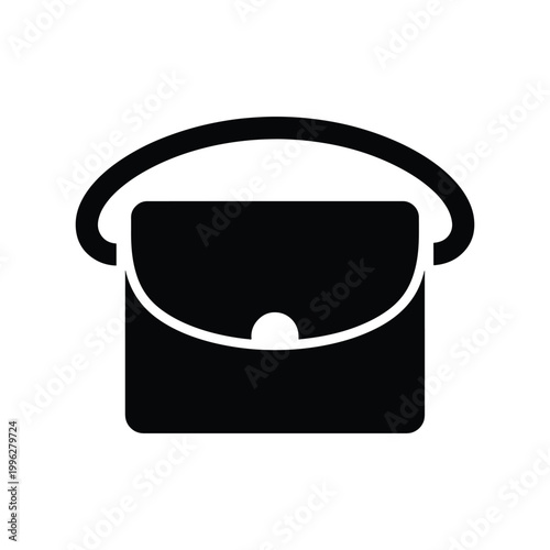 Delivery Bag Satchel Silhouette Vector Graphic Icon
